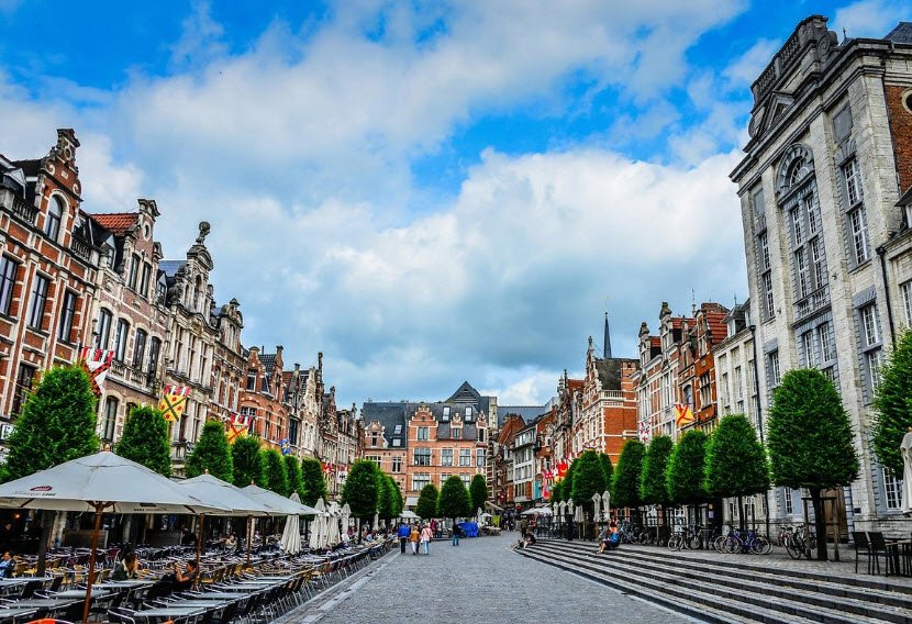 Old Market Square, Leuven, Flemish Brabant, Belgium